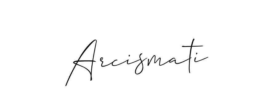 Create a beautiful signature design for name Arcismati. With this signature (Allison_Script) fonts, you can make a handwritten signature for free. Arcismati signature style 2 images and pictures png