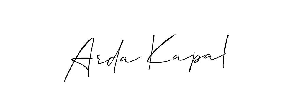 Make a short Arda Kapal signature style. Manage your documents anywhere anytime using Allison_Script. Create and add eSignatures, submit forms, share and send files easily. Arda Kapal signature style 2 images and pictures png