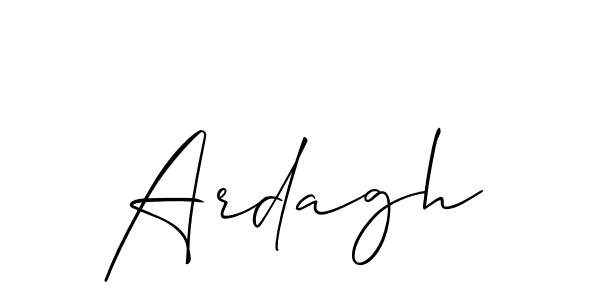 Create a beautiful signature design for name Ardagh. With this signature (Allison_Script) fonts, you can make a handwritten signature for free. Ardagh signature style 2 images and pictures png