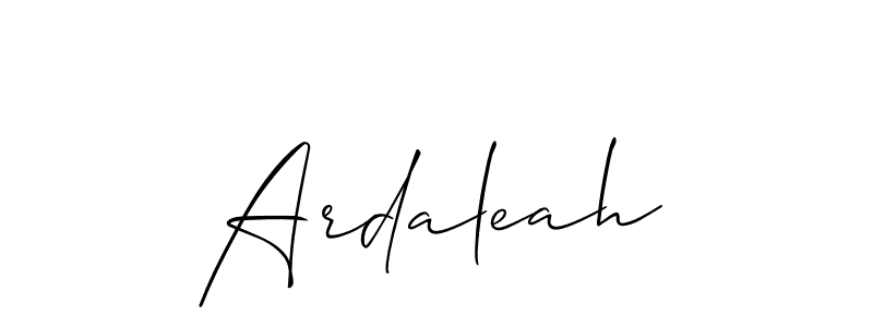 Design your own signature with our free online signature maker. With this signature software, you can create a handwritten (Allison_Script) signature for name Ardaleah. Ardaleah signature style 2 images and pictures png