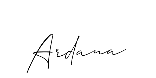 Ardana stylish signature style. Best Handwritten Sign (Allison_Script) for my name. Handwritten Signature Collection Ideas for my name Ardana. Ardana signature style 2 images and pictures png
