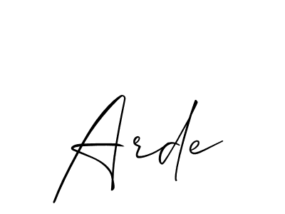 Best and Professional Signature Style for Arde. Allison_Script Best Signature Style Collection. Arde signature style 2 images and pictures png