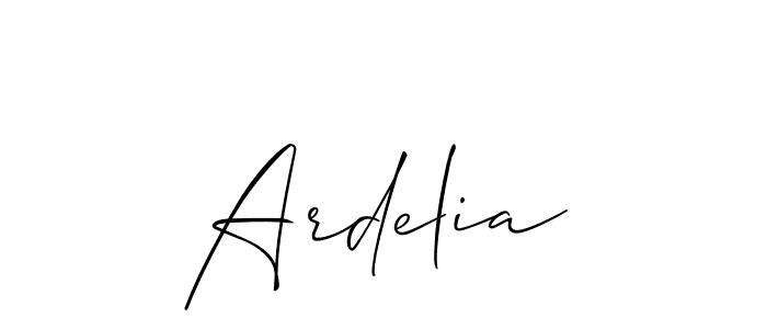 You should practise on your own different ways (Allison_Script) to write your name (Ardelia) in signature. don't let someone else do it for you. Ardelia signature style 2 images and pictures png