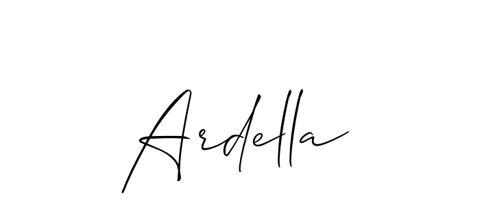 Create a beautiful signature design for name Ardella. With this signature (Allison_Script) fonts, you can make a handwritten signature for free. Ardella signature style 2 images and pictures png