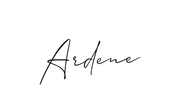 How to make Ardene signature? Allison_Script is a professional autograph style. Create handwritten signature for Ardene name. Ardene signature style 2 images and pictures png