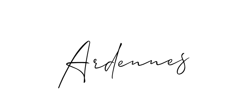 Design your own signature with our free online signature maker. With this signature software, you can create a handwritten (Allison_Script) signature for name Ardennes. Ardennes signature style 2 images and pictures png