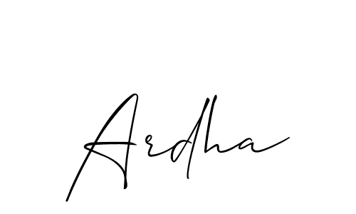 You should practise on your own different ways (Allison_Script) to write your name (Ardha) in signature. don't let someone else do it for you. Ardha signature style 2 images and pictures png
