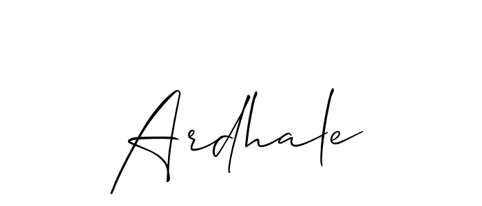 The best way (Allison_Script) to make a short signature is to pick only two or three words in your name. The name Ardhale include a total of six letters. For converting this name. Ardhale signature style 2 images and pictures png