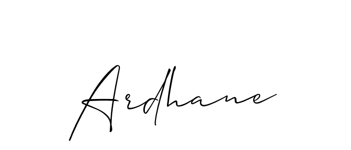Design your own signature with our free online signature maker. With this signature software, you can create a handwritten (Allison_Script) signature for name Ardhane. Ardhane signature style 2 images and pictures png