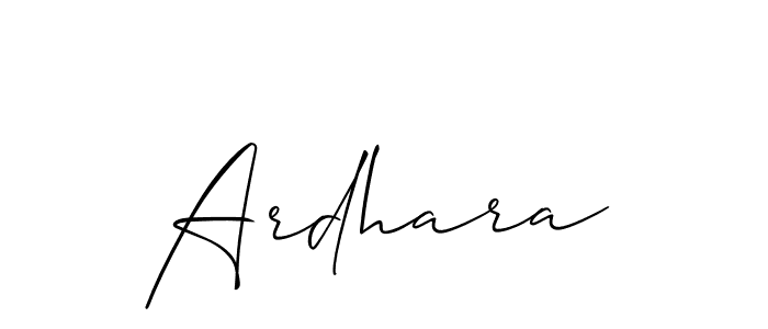 Create a beautiful signature design for name Ardhara. With this signature (Allison_Script) fonts, you can make a handwritten signature for free. Ardhara signature style 2 images and pictures png