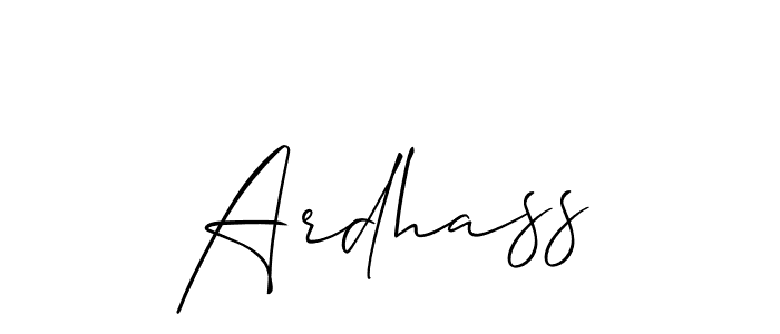 Use a signature maker to create a handwritten signature online. With this signature software, you can design (Allison_Script) your own signature for name Ardhass. Ardhass signature style 2 images and pictures png