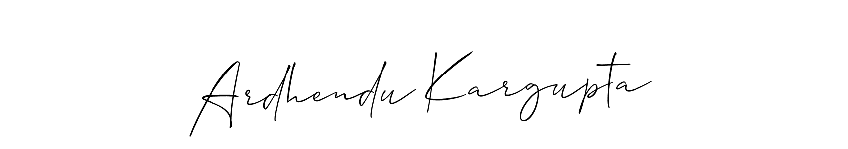 It looks lik you need a new signature style for name Ardhendu Kargupta. Design unique handwritten (Allison_Script) signature with our free signature maker in just a few clicks. Ardhendu Kargupta signature style 2 images and pictures png