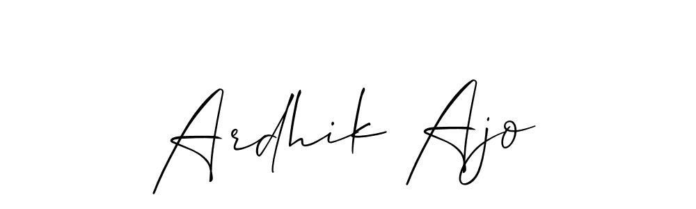 Create a beautiful signature design for name Ardhik Ajo. With this signature (Allison_Script) fonts, you can make a handwritten signature for free. Ardhik Ajo signature style 2 images and pictures png