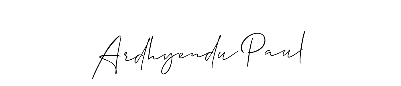 Make a beautiful signature design for name Ardhyendu Paul. With this signature (Allison_Script) style, you can create a handwritten signature for free. Ardhyendu Paul signature style 2 images and pictures png