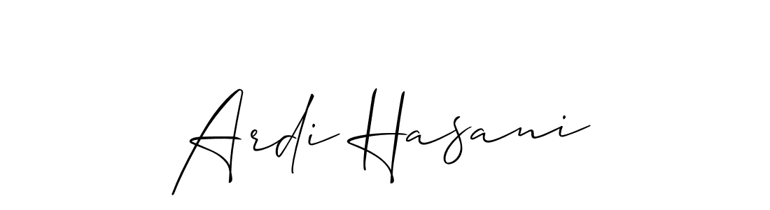 How to Draw Ardi Hasani signature style? Allison_Script is a latest design signature styles for name Ardi Hasani. Ardi Hasani signature style 2 images and pictures png