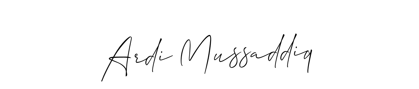 Similarly Allison_Script is the best handwritten signature design. Signature creator online .You can use it as an online autograph creator for name Ardi Mussaddiq. Ardi Mussaddiq signature style 2 images and pictures png