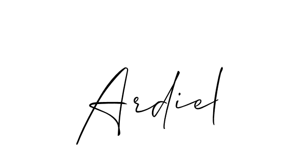 Similarly Allison_Script is the best handwritten signature design. Signature creator online .You can use it as an online autograph creator for name Ardiel. Ardiel signature style 2 images and pictures png