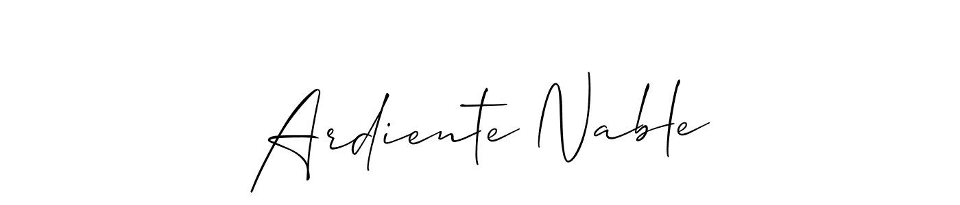 Ardiente Nable stylish signature style. Best Handwritten Sign (Allison_Script) for my name. Handwritten Signature Collection Ideas for my name Ardiente Nable. Ardiente Nable signature style 2 images and pictures png