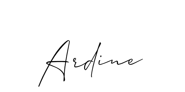 You should practise on your own different ways (Allison_Script) to write your name (Ardine) in signature. don't let someone else do it for you. Ardine signature style 2 images and pictures png