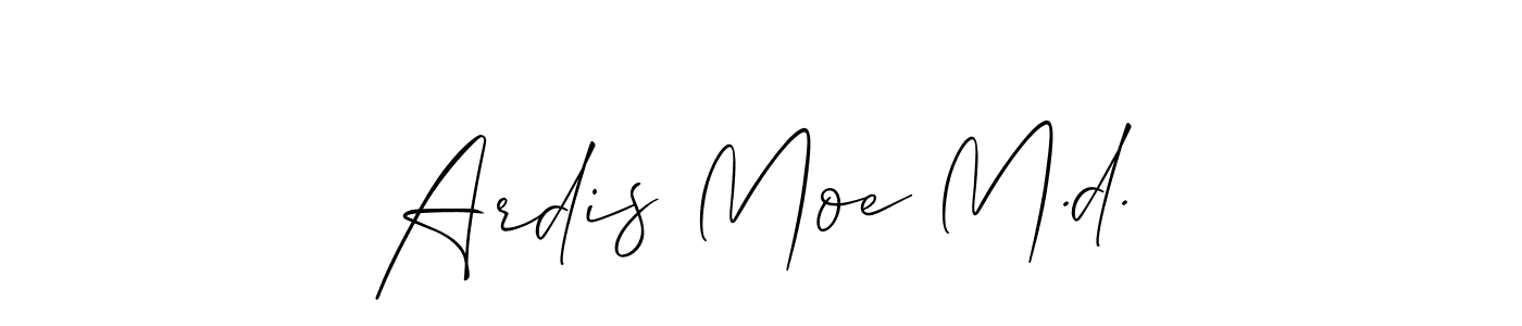 You should practise on your own different ways (Allison_Script) to write your name (Ardis Moe M.d.) in signature. don't let someone else do it for you. Ardis Moe M.d. signature style 2 images and pictures png