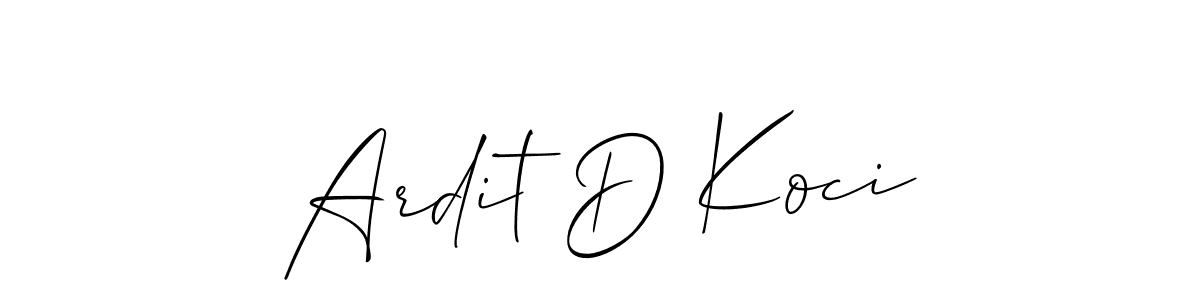 How to Draw Ardit D Koci signature style? Allison_Script is a latest design signature styles for name Ardit D Koci. Ardit D Koci signature style 2 images and pictures png