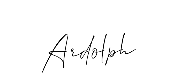 Design your own signature with our free online signature maker. With this signature software, you can create a handwritten (Allison_Script) signature for name Ardolph. Ardolph signature style 2 images and pictures png