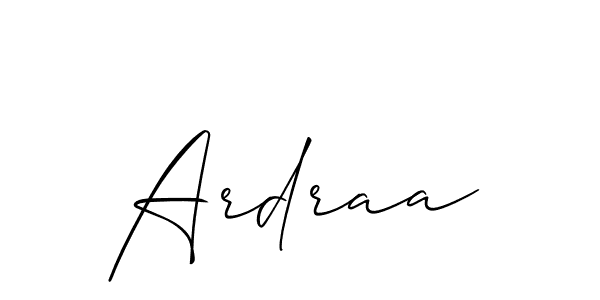 Also You can easily find your signature by using the search form. We will create Ardraa name handwritten signature images for you free of cost using Allison_Script sign style. Ardraa signature style 2 images and pictures png