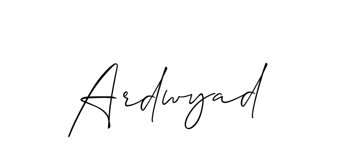 You should practise on your own different ways (Allison_Script) to write your name (Ardwyad) in signature. don't let someone else do it for you. Ardwyad signature style 2 images and pictures png