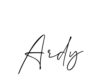 Best and Professional Signature Style for Ardy. Allison_Script Best Signature Style Collection. Ardy signature style 2 images and pictures png