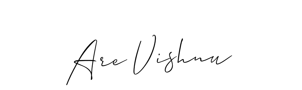 How to make Are Vishnu name signature. Use Allison_Script style for creating short signs online. This is the latest handwritten sign. Are Vishnu signature style 2 images and pictures png