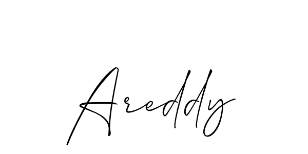 How to make Areddy name signature. Use Allison_Script style for creating short signs online. This is the latest handwritten sign. Areddy signature style 2 images and pictures png