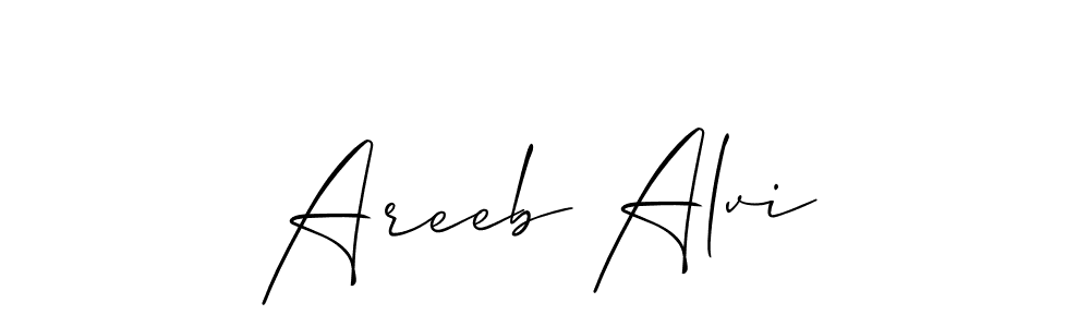 Make a short Areeb Alvi signature style. Manage your documents anywhere anytime using Allison_Script. Create and add eSignatures, submit forms, share and send files easily. Areeb Alvi signature style 2 images and pictures png