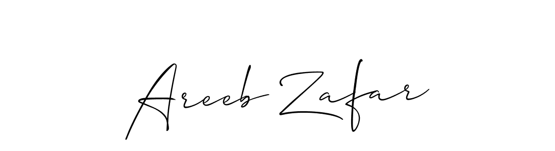 You should practise on your own different ways (Allison_Script) to write your name (Areeb Zafar) in signature. don't let someone else do it for you. Areeb Zafar signature style 2 images and pictures png