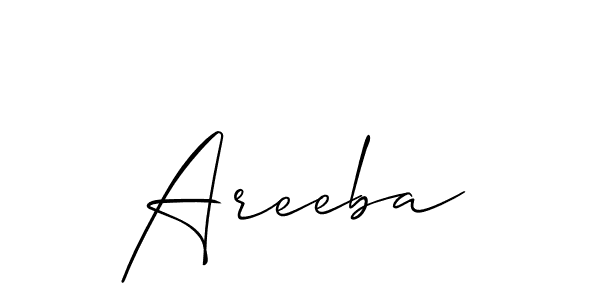 Similarly Allison_Script is the best handwritten signature design. Signature creator online .You can use it as an online autograph creator for name Areeba. Areeba signature style 2 images and pictures png