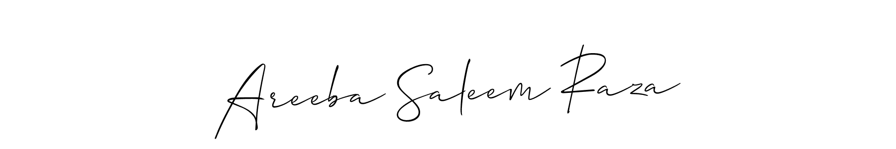 Use a signature maker to create a handwritten signature online. With this signature software, you can design (Allison_Script) your own signature for name Areeba Saleem Raza. Areeba Saleem Raza signature style 2 images and pictures png