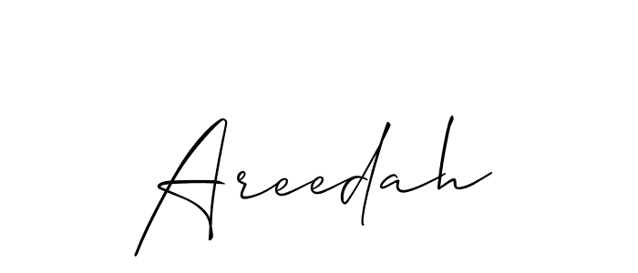 Make a beautiful signature design for name Areedah. Use this online signature maker to create a handwritten signature for free. Areedah signature style 2 images and pictures png