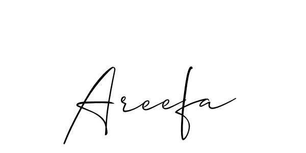 if you are searching for the best signature style for your name Areefa. so please give up your signature search. here we have designed multiple signature styles  using Allison_Script. Areefa signature style 2 images and pictures png