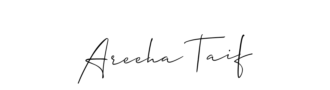 Similarly Allison_Script is the best handwritten signature design. Signature creator online .You can use it as an online autograph creator for name Areeha Taif. Areeha Taif signature style 2 images and pictures png