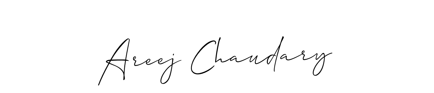 Also You can easily find your signature by using the search form. We will create Areej Chaudary name handwritten signature images for you free of cost using Allison_Script sign style. Areej Chaudary signature style 2 images and pictures png