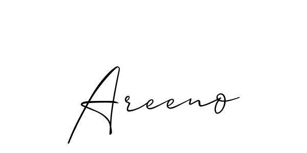 Best and Professional Signature Style for Areeno. Allison_Script Best Signature Style Collection. Areeno signature style 2 images and pictures png