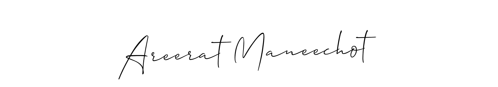 How to make Areerat Maneechot signature? Allison_Script is a professional autograph style. Create handwritten signature for Areerat Maneechot name. Areerat Maneechot signature style 2 images and pictures png