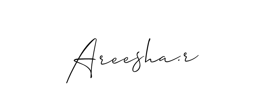 How to make Areesha.r name signature. Use Allison_Script style for creating short signs online. This is the latest handwritten sign. Areesha.r signature style 2 images and pictures png