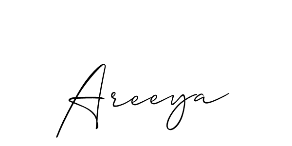 Allison_Script is a professional signature style that is perfect for those who want to add a touch of class to their signature. It is also a great choice for those who want to make their signature more unique. Get Areeya name to fancy signature for free. Areeya signature style 2 images and pictures png