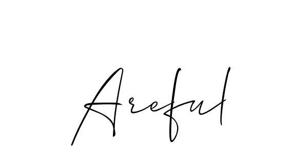 Make a beautiful signature design for name Areful. With this signature (Allison_Script) style, you can create a handwritten signature for free. Areful signature style 2 images and pictures png