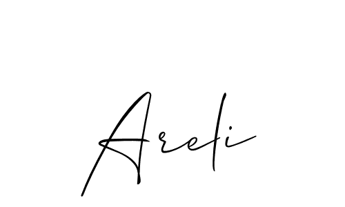 You should practise on your own different ways (Allison_Script) to write your name (Areli) in signature. don't let someone else do it for you. Areli signature style 2 images and pictures png