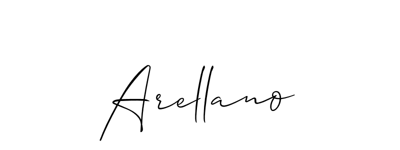 Make a beautiful signature design for name Arellano. With this signature (Allison_Script) style, you can create a handwritten signature for free. Arellano signature style 2 images and pictures png