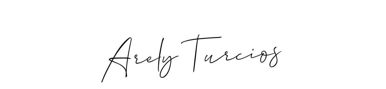 if you are searching for the best signature style for your name Arely Turcios. so please give up your signature search. here we have designed multiple signature styles  using Allison_Script. Arely Turcios signature style 2 images and pictures png