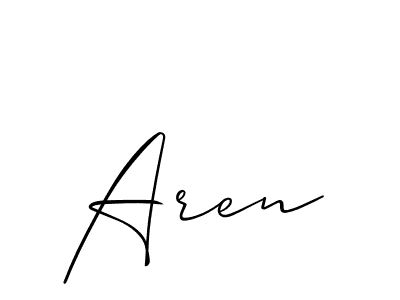 Similarly Allison_Script is the best handwritten signature design. Signature creator online .You can use it as an online autograph creator for name Aren. Aren signature style 2 images and pictures png