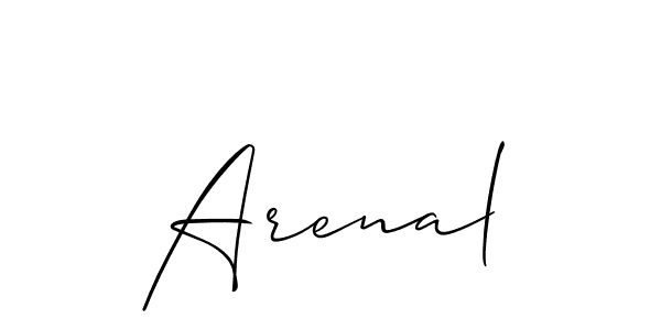 Make a short Arenal signature style. Manage your documents anywhere anytime using Allison_Script. Create and add eSignatures, submit forms, share and send files easily. Arenal signature style 2 images and pictures png