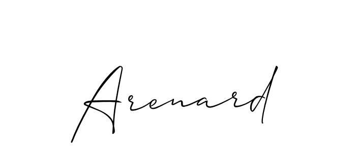 Create a beautiful signature design for name Arenard. With this signature (Allison_Script) fonts, you can make a handwritten signature for free. Arenard signature style 2 images and pictures png